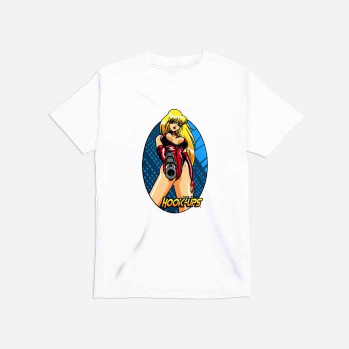 HOOK-UPS Tshirt Unisex Casual Bahan 100% Cotton T-SHIRT