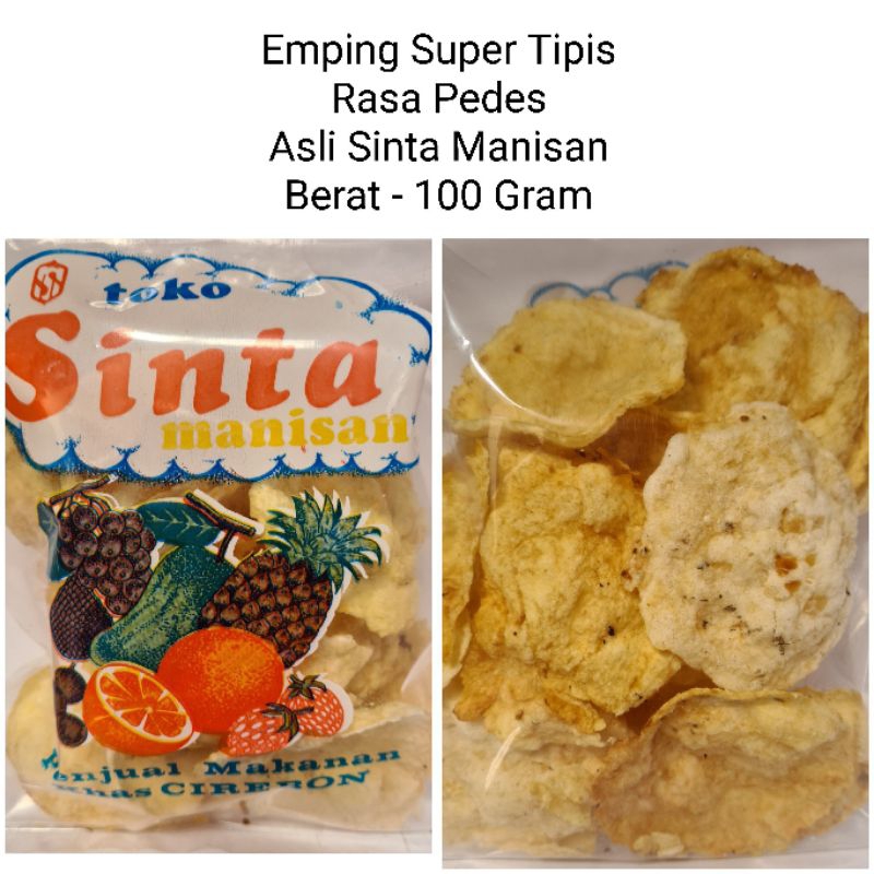 

Emping Super Tipis Rasa Pedes Asli Sinta Manisan Khas Cirebon Berat - 100 Gram