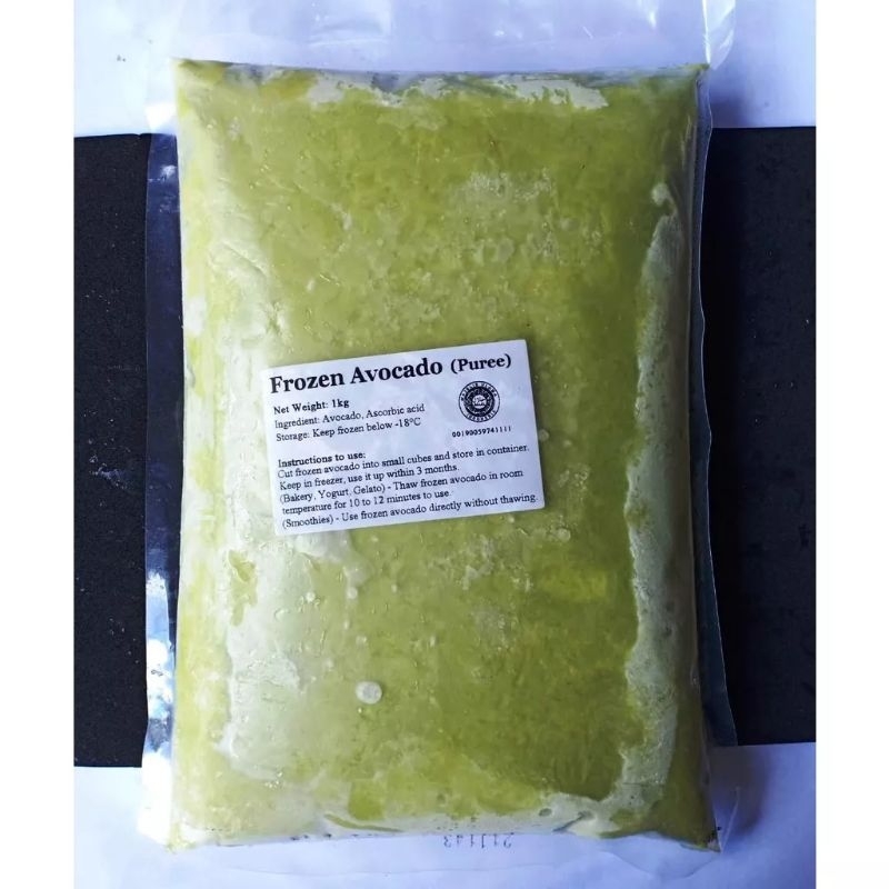 

Frozen Avocado Puree 1 Kg Alpukat Puree Beku Alpukat Frozen