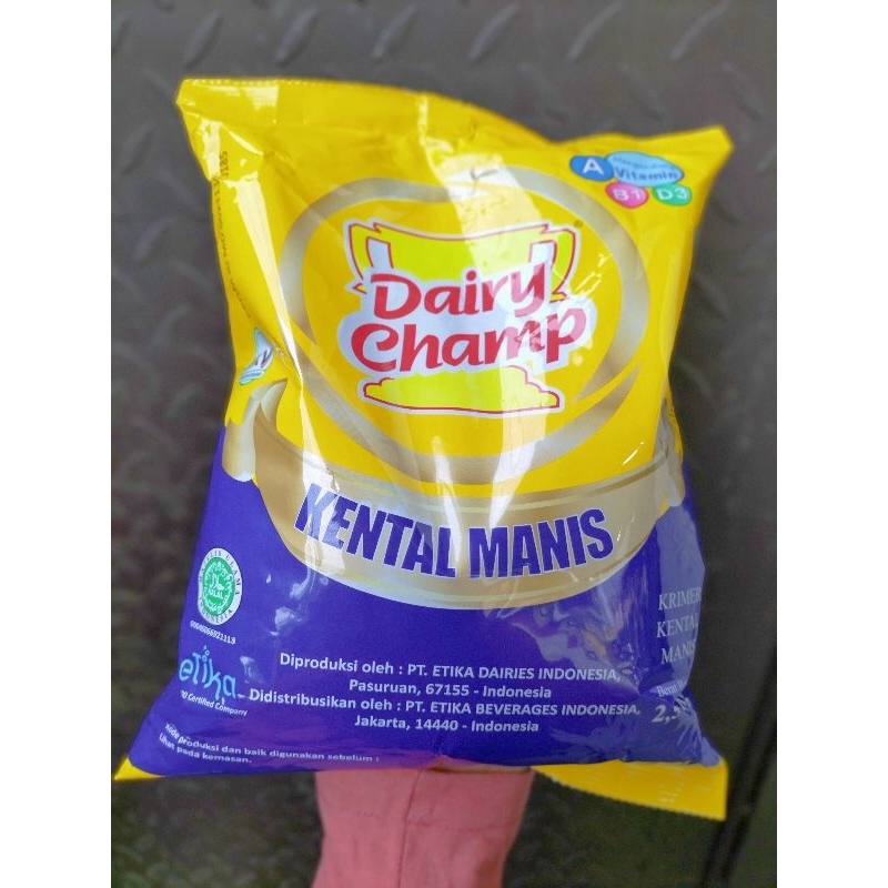 

dairy champ bantal&kaleng 1kg&diary 2,5kg bantal/susu kental manis/skm