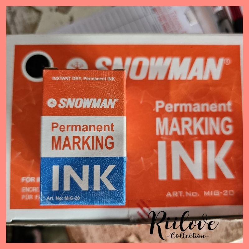 

REFILL INK / ISI ULANG TINTA SPIDOL SNOWMAN WARNA HITAM PERMANENT