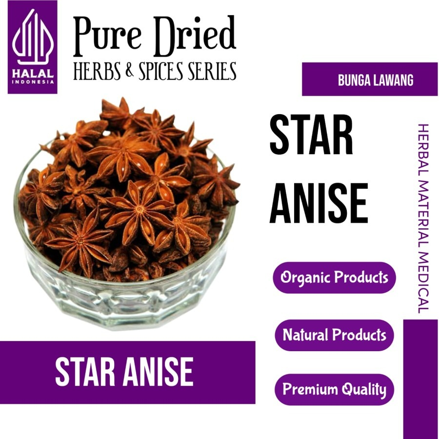

ELIF TEA Dried Star Anise Star Anise Illicium verum Bunga Lawang