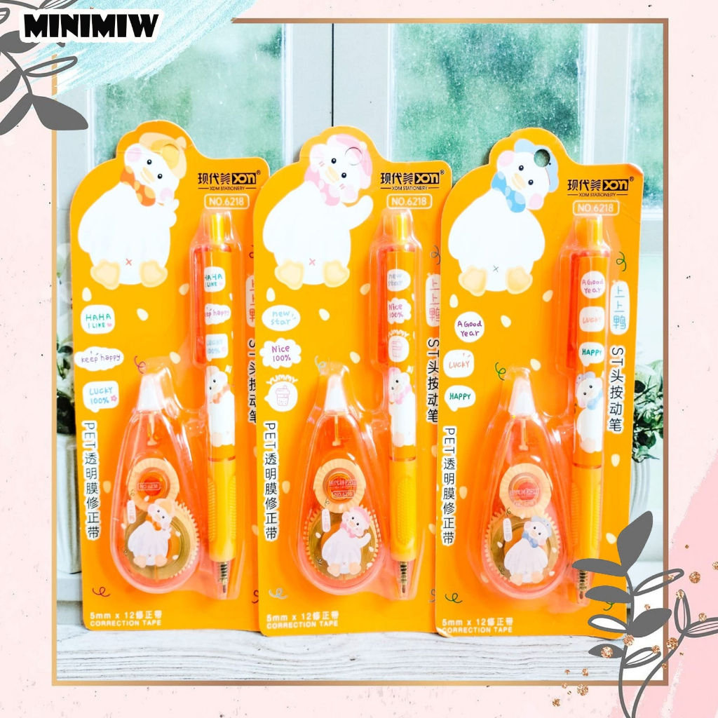 

Correction tape 2 in 1 bebek 30 meter ( 1 correction tape + 1 pen ) XDM No.6218 LUCU IMUT KADO UNIK ALAT-ALAT SEKOLAH AESTHETIC