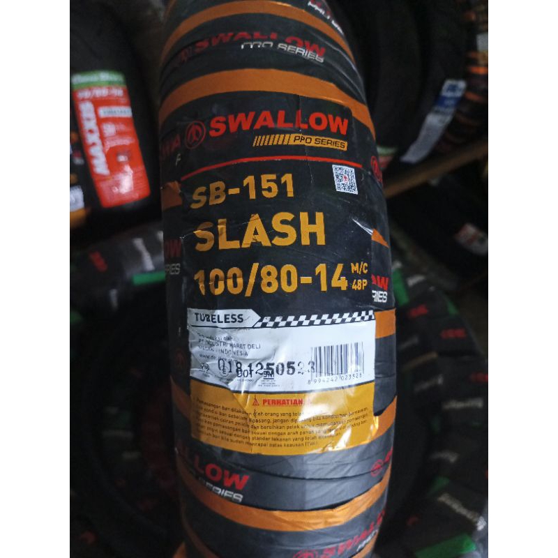 SWALLOW SLASH 100/80 R14 TUBELES