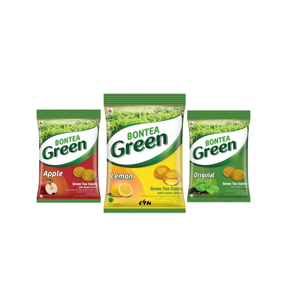 

BONTEA GREEN PERMEN PAK 135 GRAM ISI 50 BUTIR RASA ORIGINAL LEMON APPLE