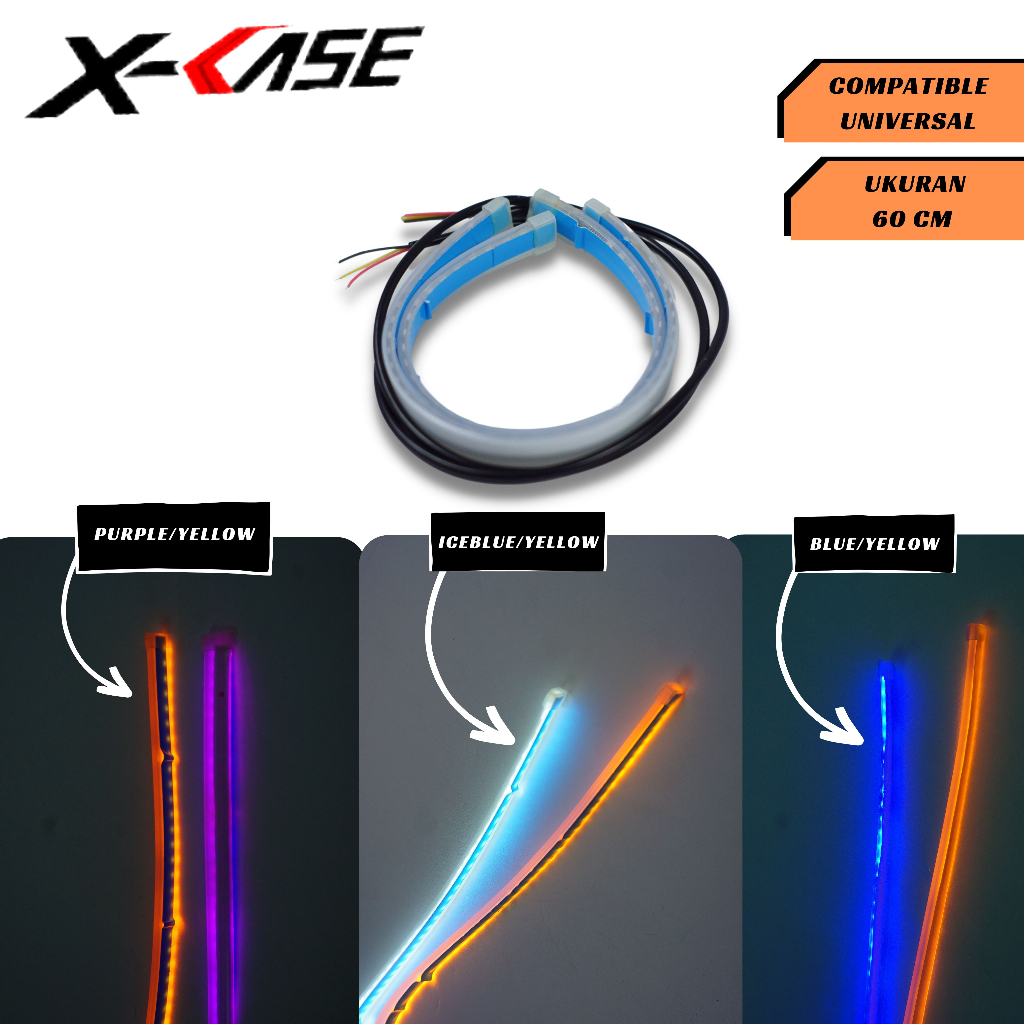 Lampu Alis Drl Lampu Led Drl Alis 60cm Mobil Motor Sein Daytime Running Light Lampu Alis Led Slim Dr