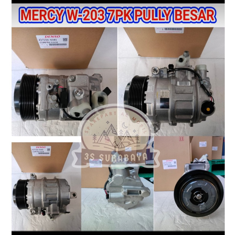 Compressor Compresor Kompressor Kompresor AC Merek DENSO ASLI ORI untuk Mobil Mercedes Benz Mercy W2