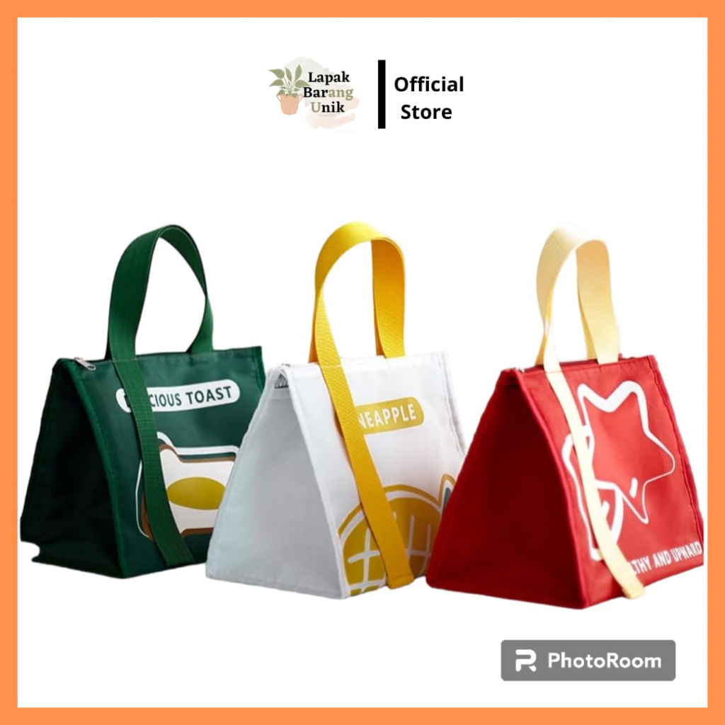 TAS BEKAL  MAKANAN ANAK KARAKTER ANTI AIR TAHAN PANAS  LUNCH BAG PORTABLE