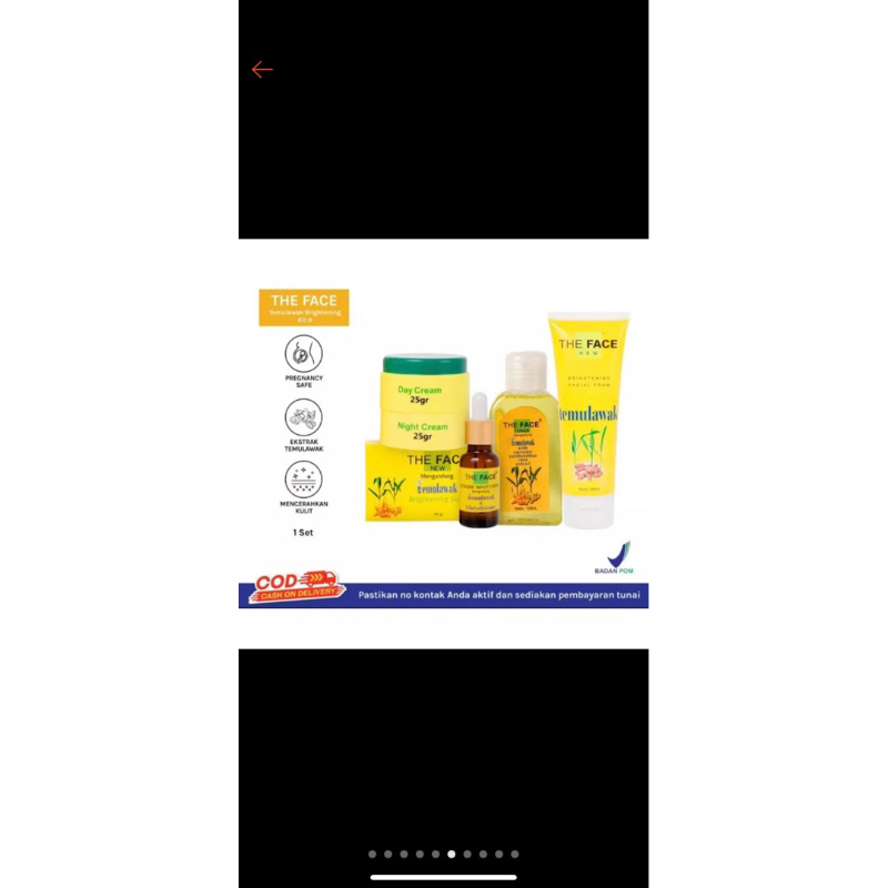 READY COD PAKET TEMULAWAK THE FACE BPOM ORIGINAL BISA ECER CREAM TEMULAWAK FACIAL WASH TONER SERUM TAMANU OIL SKINCARE