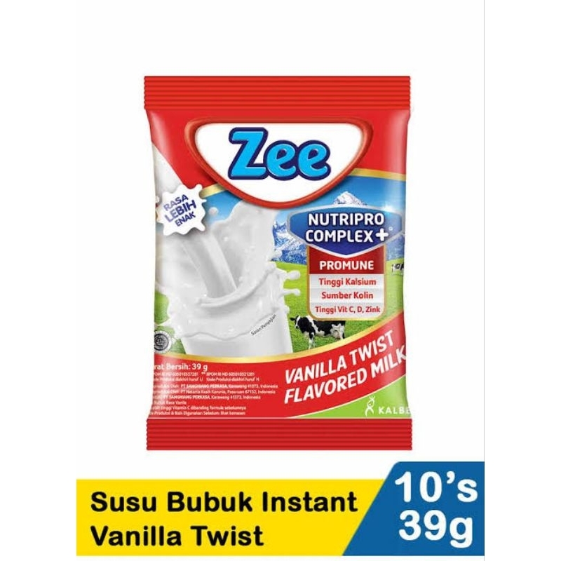 

Zee Susu Bubuk Rasa Vanilla Twist 39gr isi 10 sachet