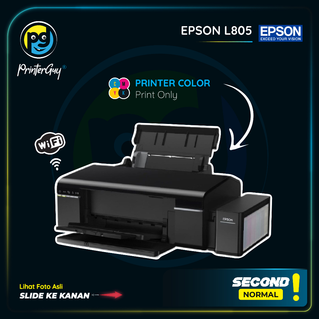 Printer Warna EPSON L805 Printer Foto terbaik 6 warna + WIFI