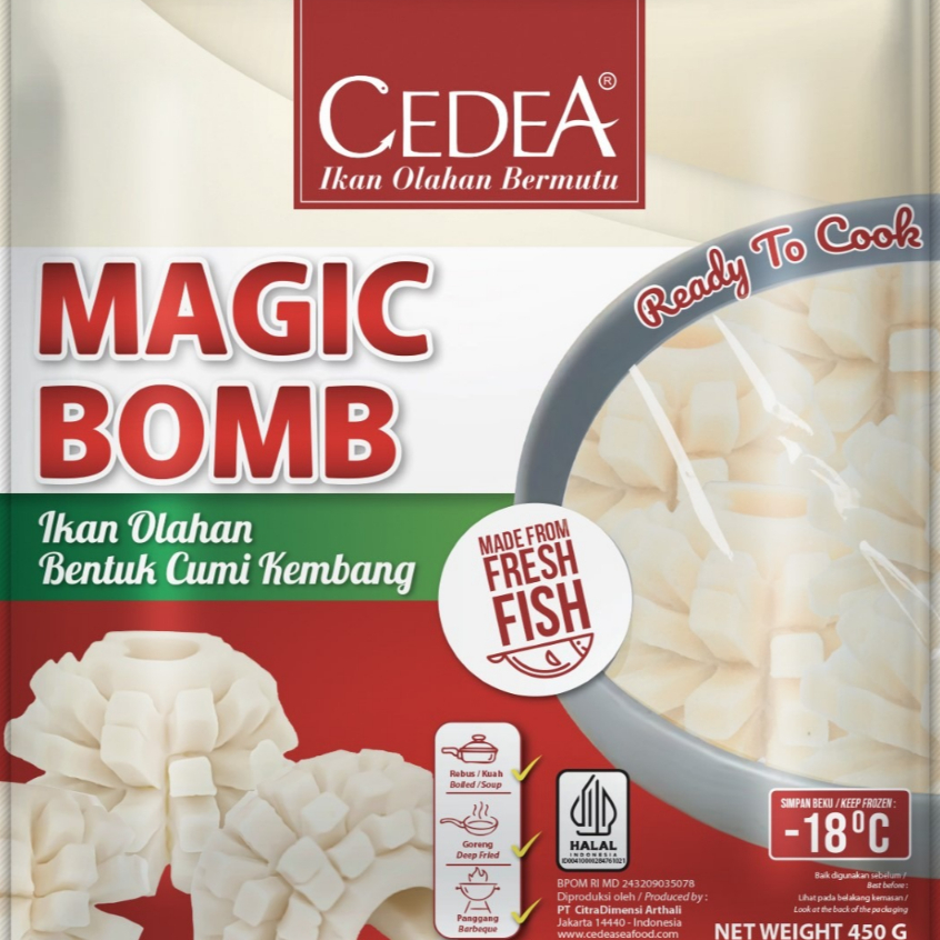 

Sunfish Cedea Magic Bomb, Ikan Olahan Bentuk Cumi Kembang (450gr)