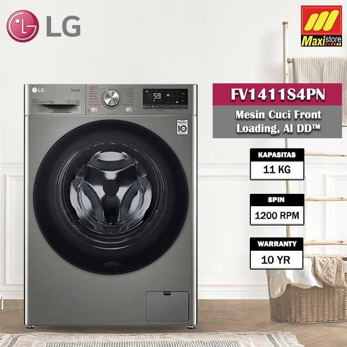 LG FV1411S4PN Mesin Cuci Front Loading [11 Kg]