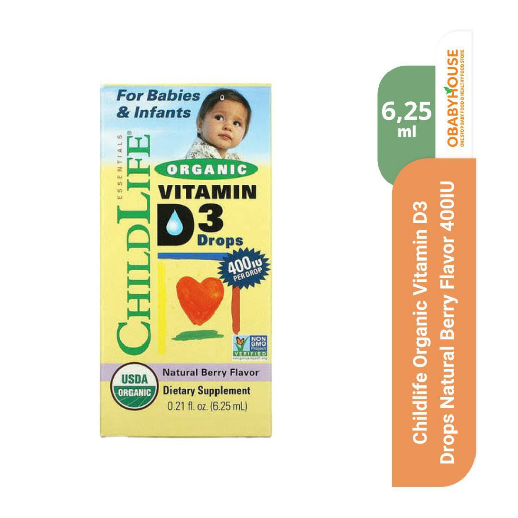 Childlife Organic Vitamin D3 DROPS Natural Berry Flavor 400 IU 6,25 ml