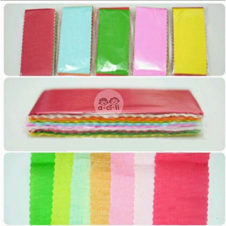

Kertas Krep Krepe Warna Warni Kerajinan Rainbow Prakarya Kertas Tisu