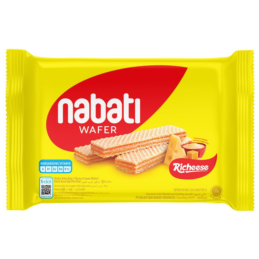 

Richeese Nabati Wafer keju cheese 50gr murah hadiah ultah, bingkiasan Wafer nabati 2000an