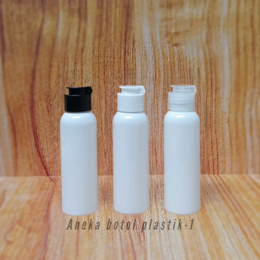 Botol Fliptop 100ml Putih / Botol Fliptop 100ml Plastik Flip Top 100 Ml