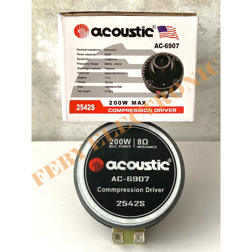 Tweeter Driver Acoustic 2542S