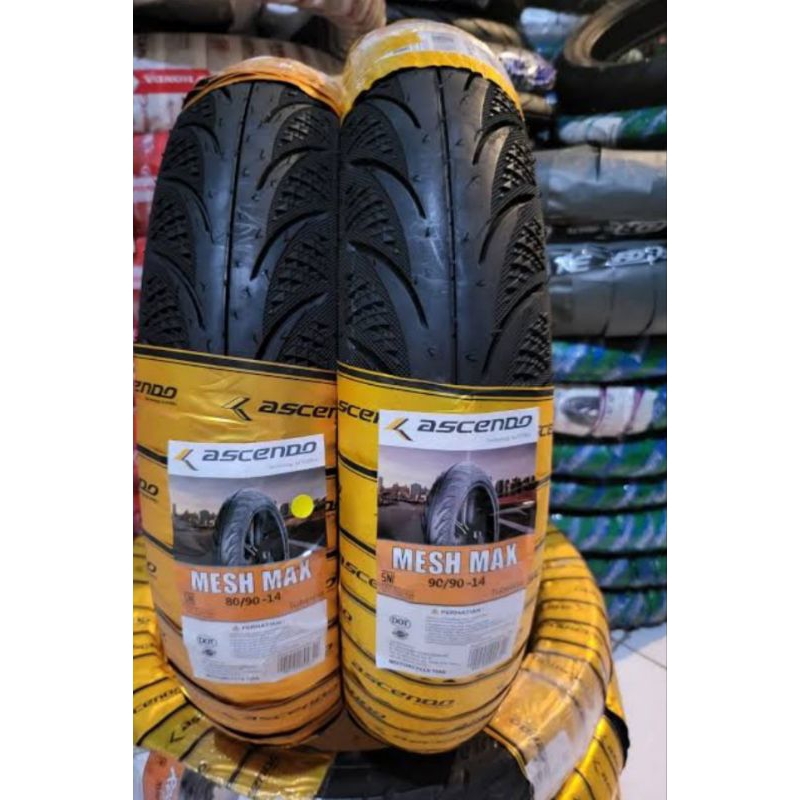 BAN ASCENDO 80/90-14 90/90-14 MESH MAX TUBBLESS MIRIP DIAMOND FREE PENTIL