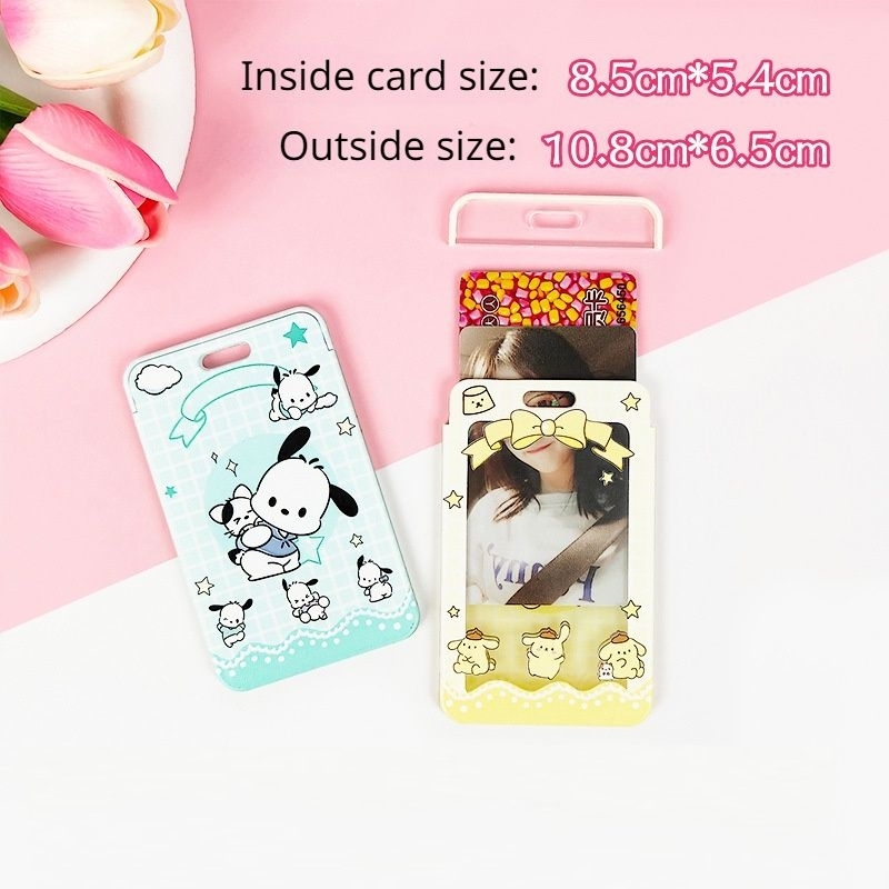 

Id Card Holder Name Tag Lanyard / Kalung Wadah Kartu Identitas Akrilik Badge Reel Cute Sanrio Mascot