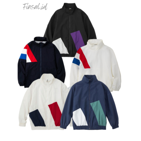 Varsity Jacket Vintage Jaket Varsity Vintage Windbreaker Tracktop Pria Wanita Windbreaker Tracktop S