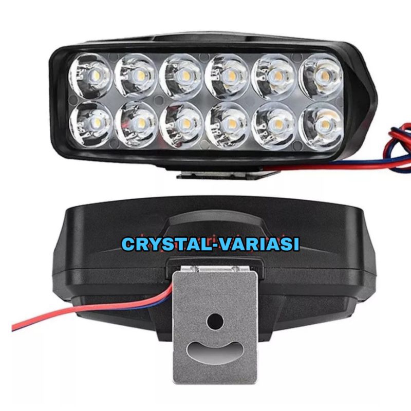 Lampu Tembak Sorot Light Bar Laser Gun Cree Motor Mobil 12 Titik Mata 12Volt