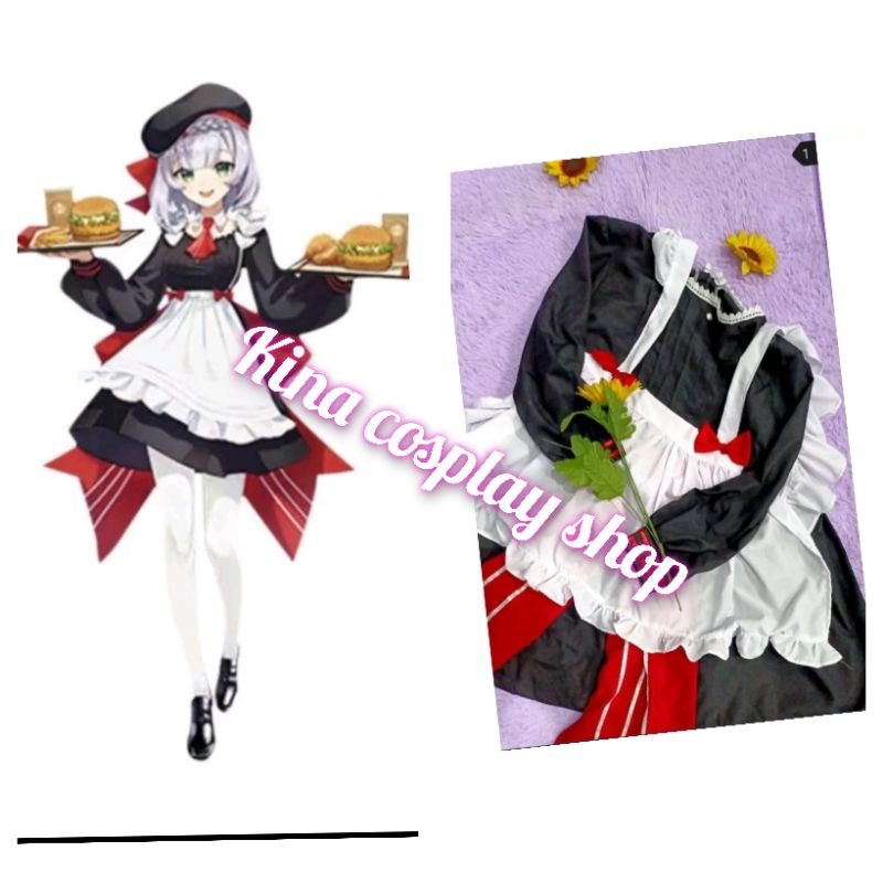 Genshin Impact Noelle maid Kfc ver Cosplay Costume Female