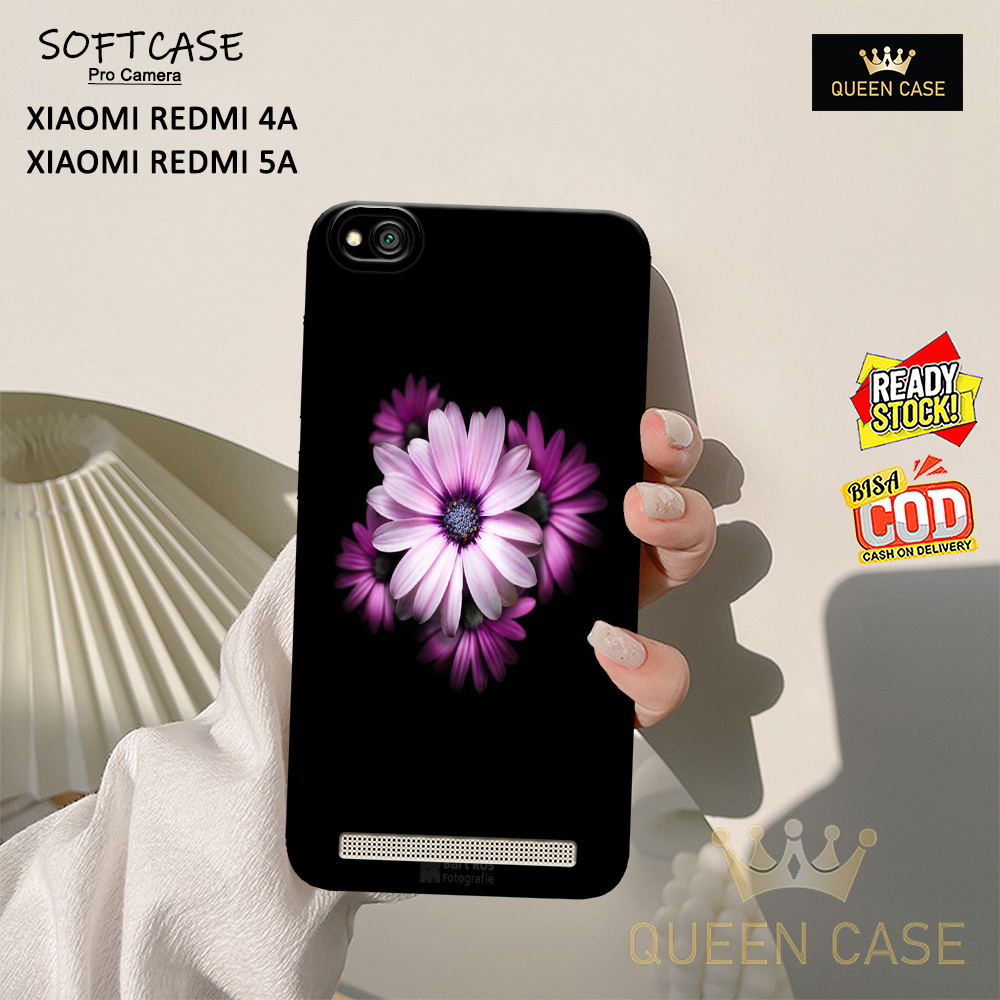Softcase Pro Camera Bunga - Case Hp Xiaomi Redmi 4A / Redmi 5A - Casing Hp Xiaomi Redmi 4A / Redmi 5