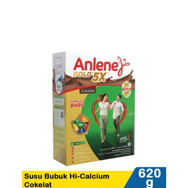 

Anlene Gold Rasa Chocolate, Vanila, Original 620gr Susu Kalsium