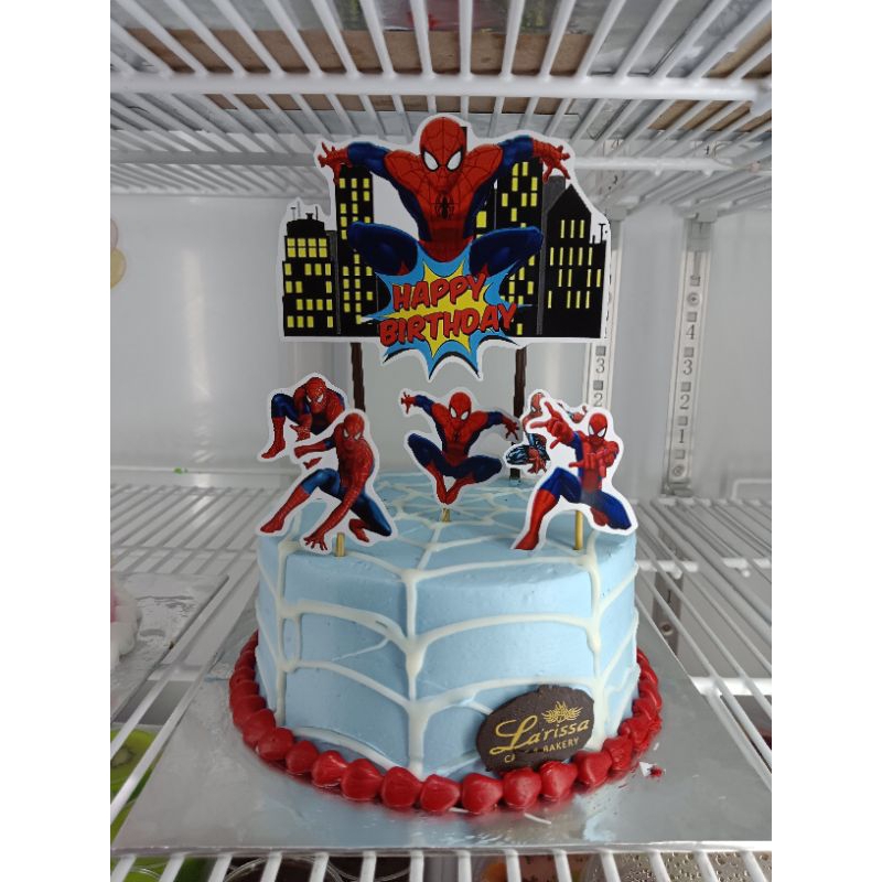 

Kue ulang tahun karakter spiderman - kue ultah anak - birthday cake - cake ultah