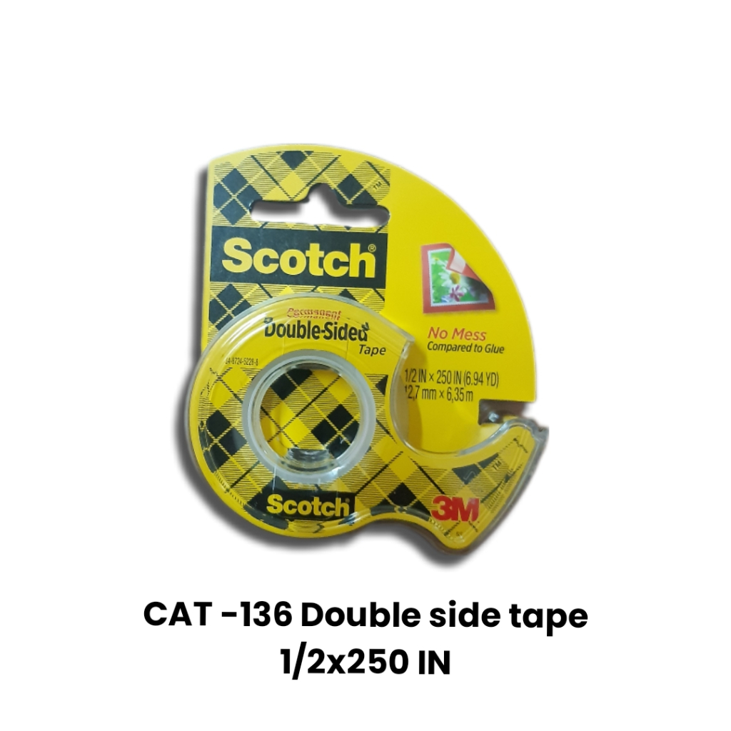 

Solasi Double Side Tape 3M Scotch 12 mm x 250 inch + Dispenser