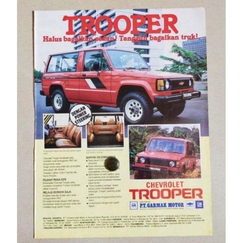 Iklan jadul Mobil Trooper - original dari majalah lawas