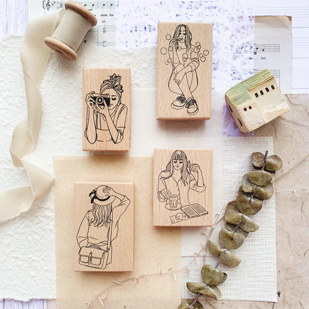 

JOURNAL PAGES X WINDRY RAMADHINA EVERYDAY GIRLS RUBBER STAMP