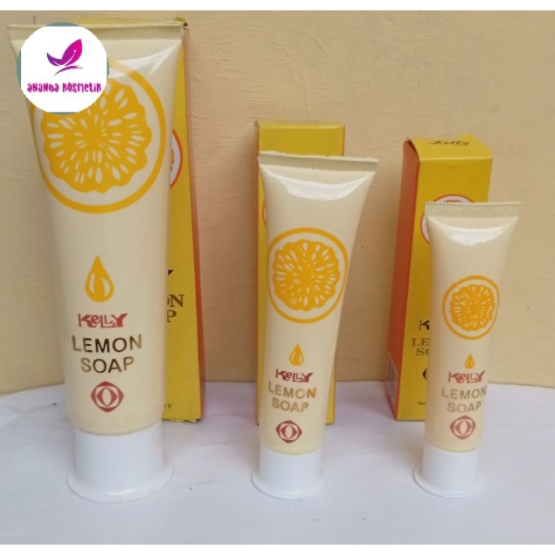 KELLY LEMON SOAP FACE SCRUB - SABUN CUCI WAJAH KELY KELI - SABUN MUKA KELLY