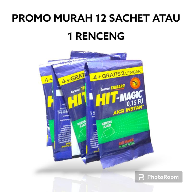 (GRATIS ONGKIR) GROSIR KERTAS HIT MAGIC OBAT NYAMUK (12 SACHET)