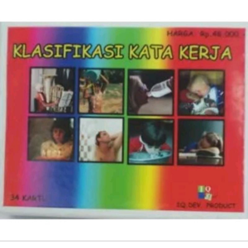 BLUETOYS KLASIFIKASI KATA KERJA/MAINAN EDUKATIF ANAK/ALAT TERAPI WICARA IQ DEVELOPMENT/KARTU TERAPI 