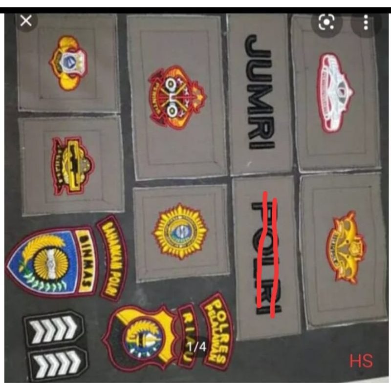 Binmas polri satu set kumplit.atribut polri terbaru.bordir timbul