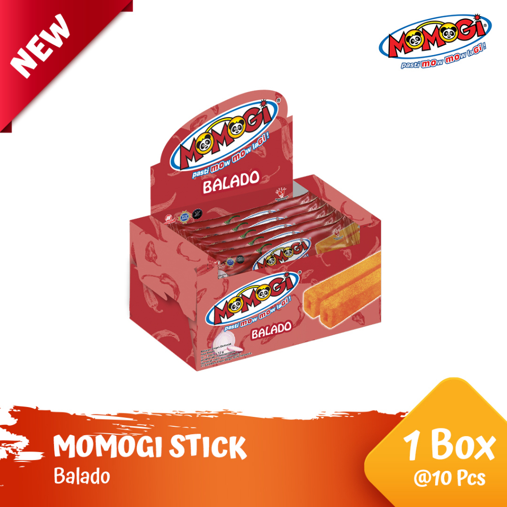 

MOMOGI Stick Snack Rasa Balado Makanan Ringan (isi 10 pcs @12 gram)