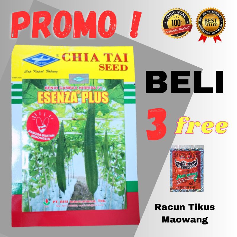 COD Benih Gambas Oyong Esenza Plus 10 gram Tahan Virus