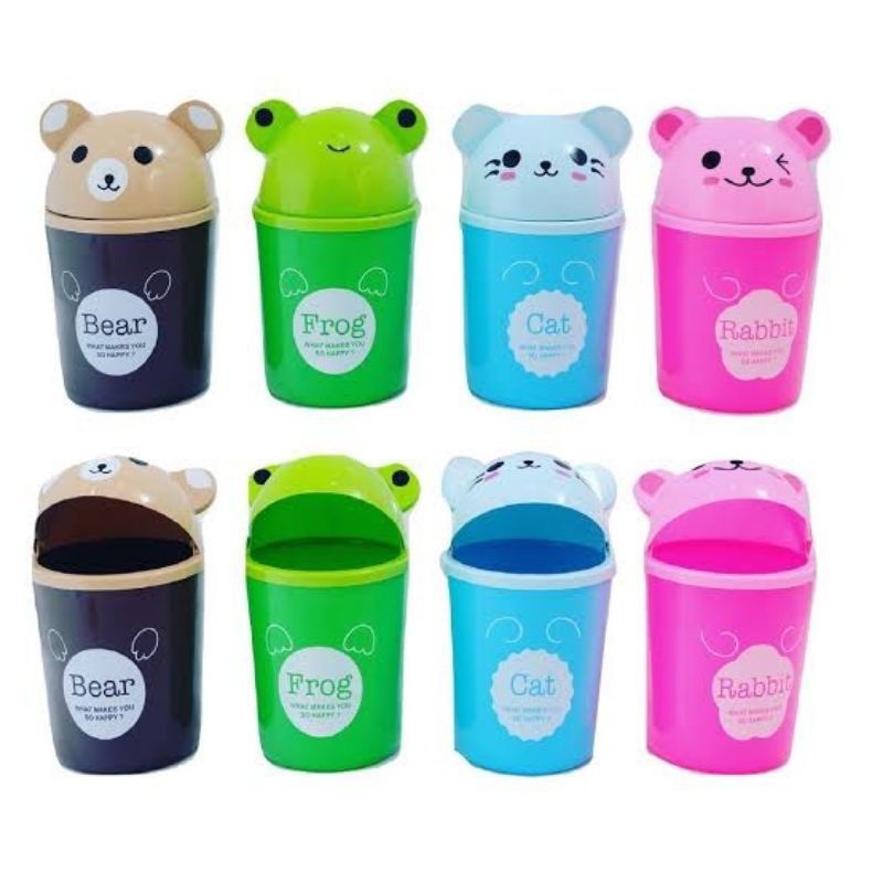 tempat sampah mini karakter / tempat sampah tissue calista