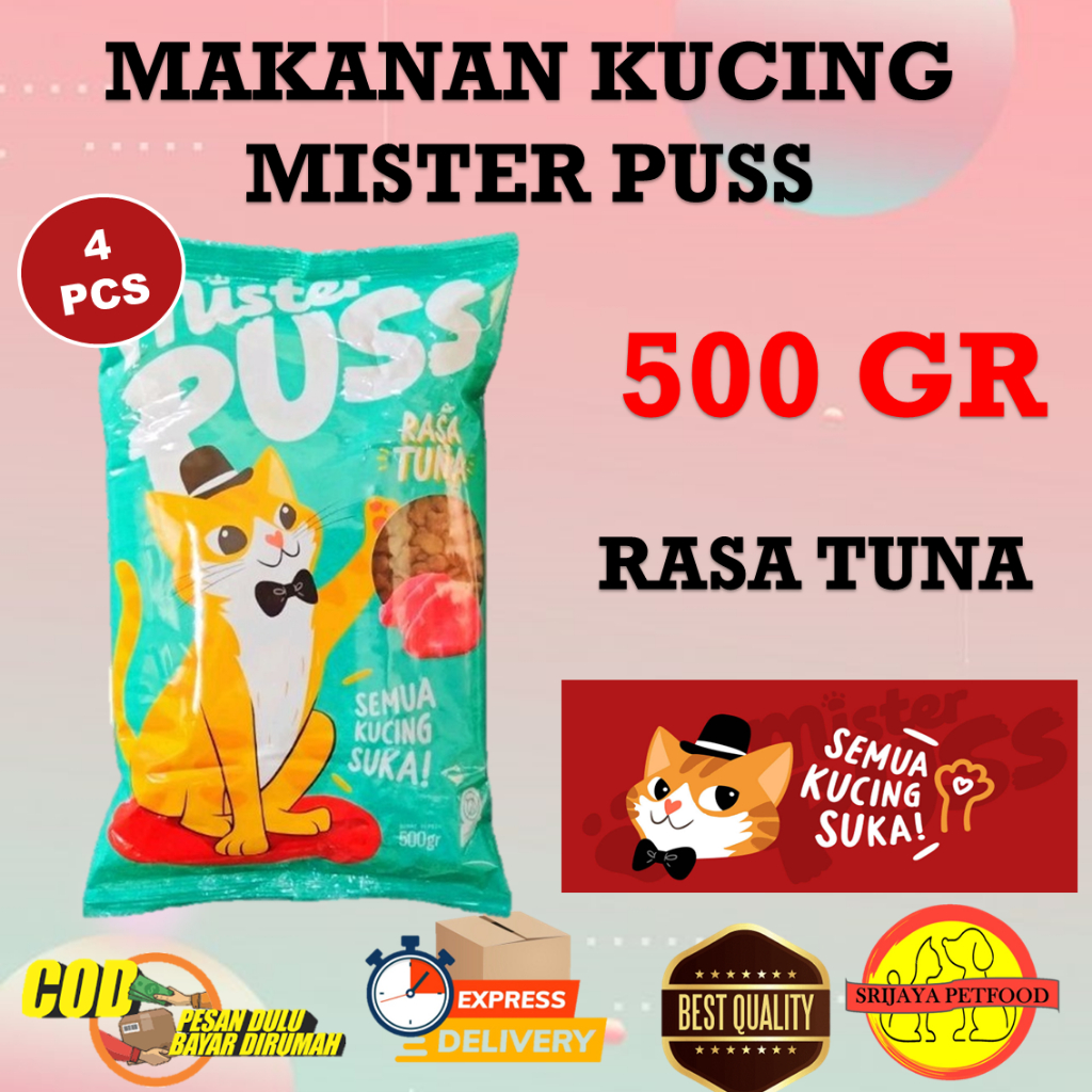 Makanan Kucing Mister puss Tuna 2Kg / 4 Pcs - Mister Puss Tuna mister puss