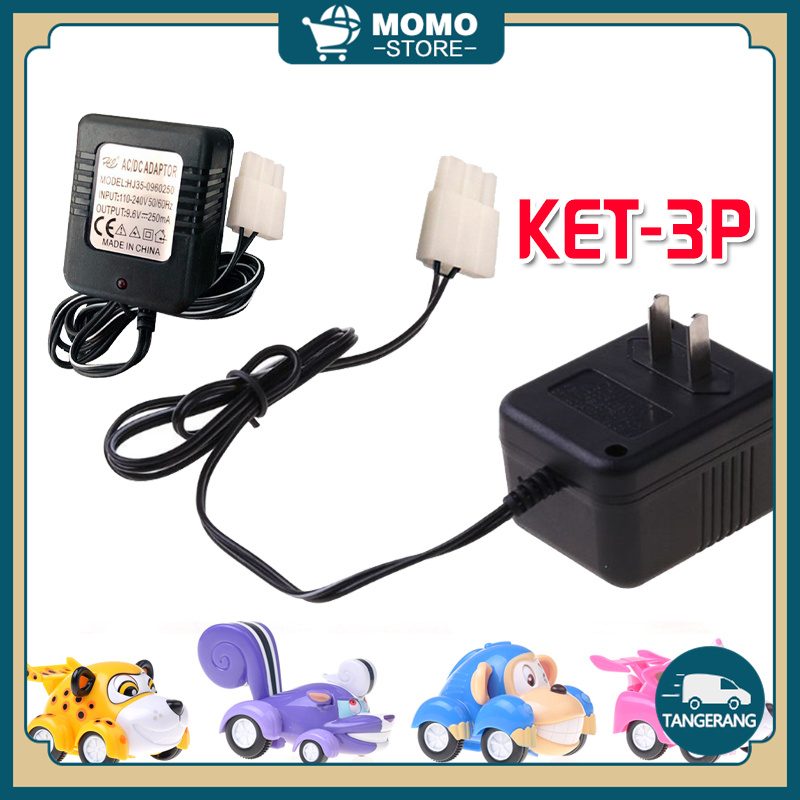 Charger Mobil RC 3 Pin 9.6V/250mA Adaptor Baterai Remote Control