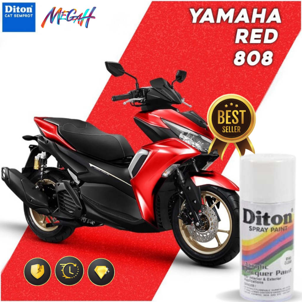 Cat semprot pylox / pilok Diton 300CC (808) Yamaha Red Candy (Merah Candy Yamaha)