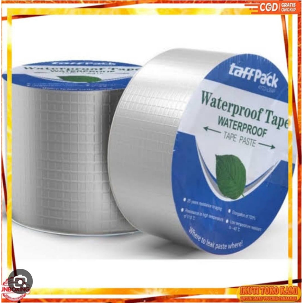 TERLARIS || Lakban Magic Tape /Anti Bocor Aluminium Foil Butyl Rubber Waterproof Tape / Lakban alumi
