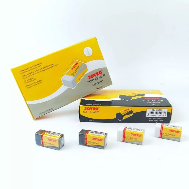 

Penghapus JOYKO Kecil Hitam&Putih 526-B40Bl Harga Per 1 Pcs