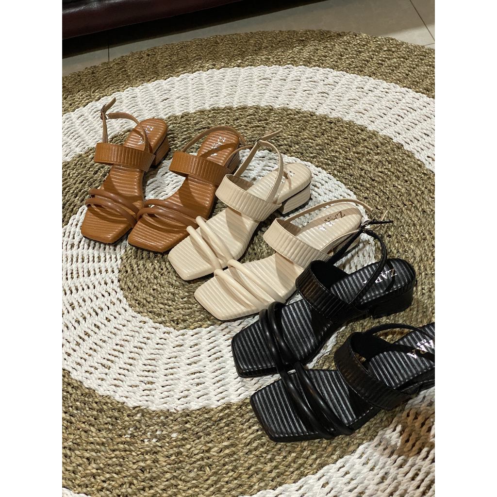 ZARA - Syafa Heel - Sandal Hak 4 cm - Sepatu Heel Wanita - Best Quality - Fashion Wanita - GARANSI 3