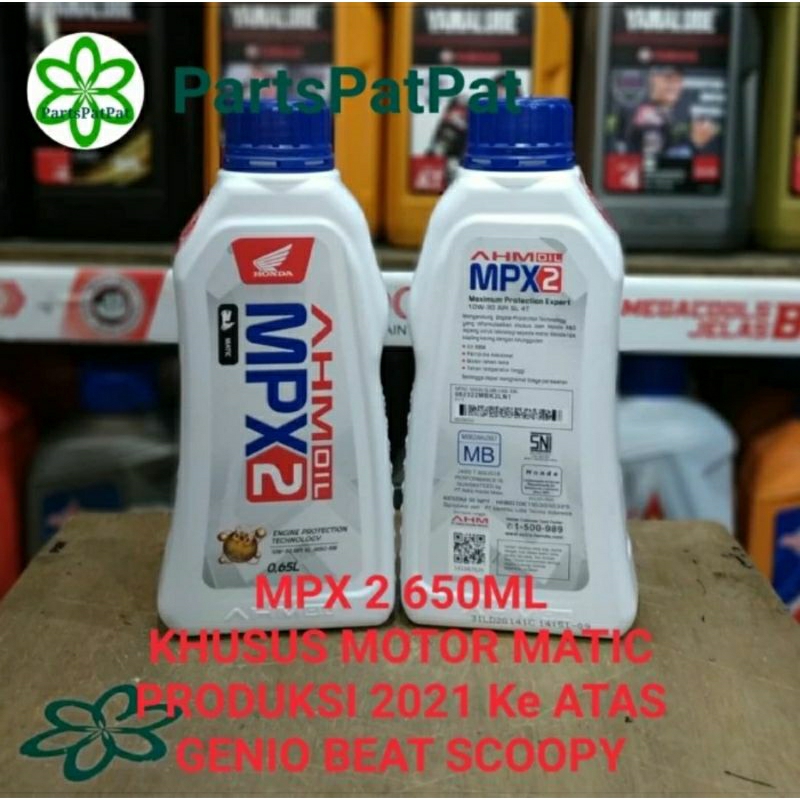 OLI MOTOR AHM OIL HONDA MATIK MATIC SCOOTER MPX 2 MPX-2 650ML 800ML ASLI ORIGINAL