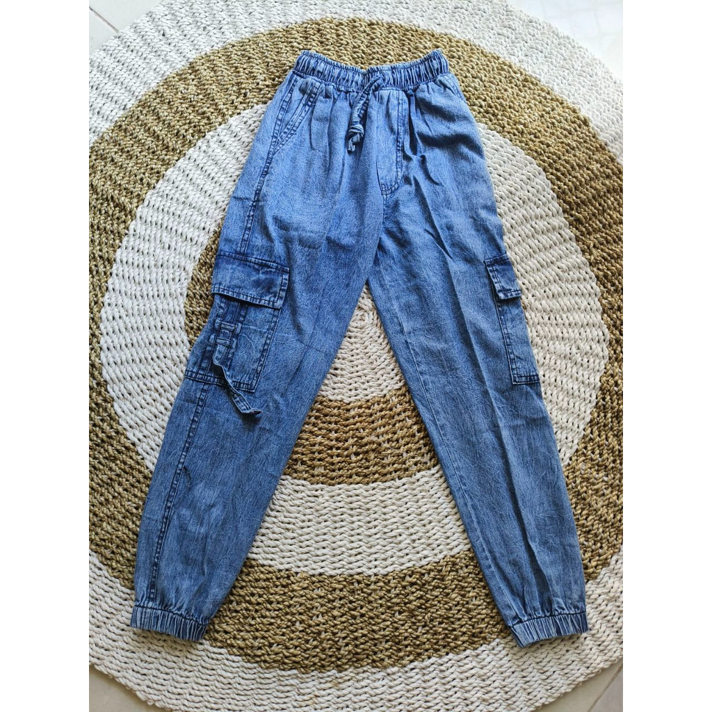 Celana Joger Jeans | Celana Joger Cargo Jeans | Celana Joger | Joger Jeans Pocket