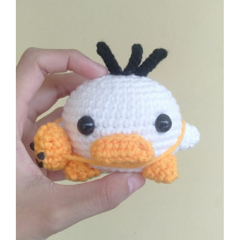 Keychain Amigurumi Crochet Donald Duck / Gantungan Kunci Rajut Donald Bebek