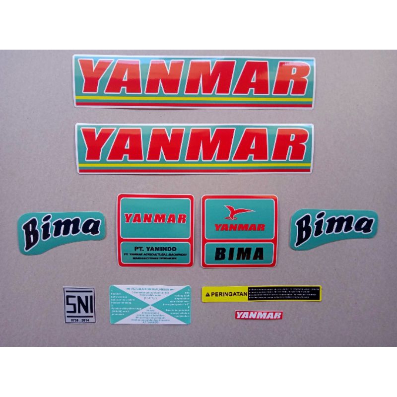 Stiker Yanmar BIMA Traktor